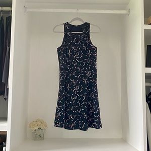 Navy Blue Print Dress from Banana Republic!